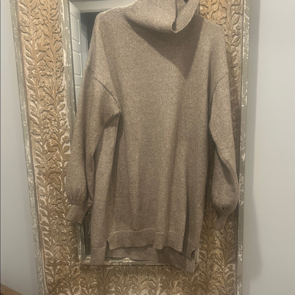 Show Me Your MuMu Tan Cowl Neck Sweater